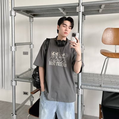 【現貨】BEST FRIENDS眼罩小偷乾杯短T2