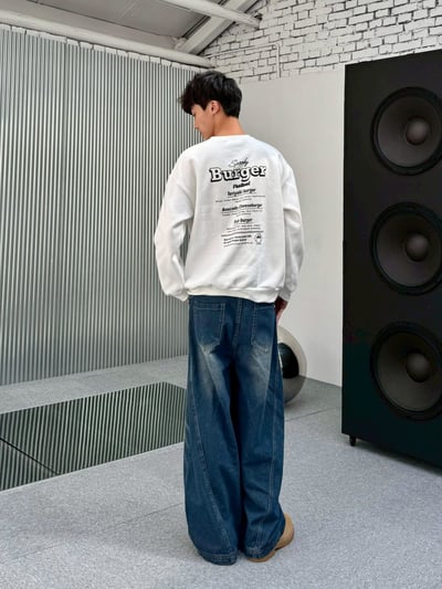 【現貨】幽靈漢堡印花大學T10