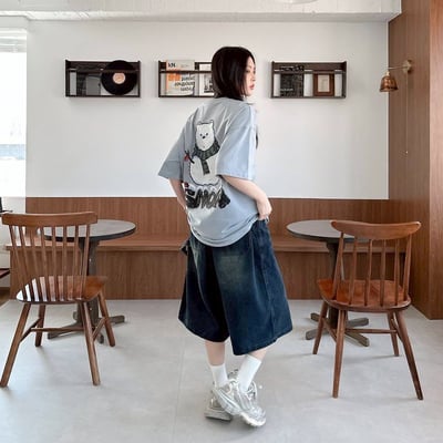 【現貨】SNOW 熊熊雪人塗鴉感印花短T4