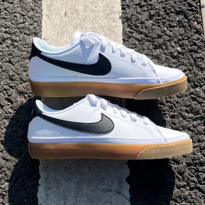 【CP值頂爆】NIKE W COURT LEGACY NN 白黑焦糖 皮革拼接 環保材質 休閒鞋｜DH3161-109/調貨3