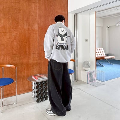 【現貨】SNOW雪人插畫感大學T8