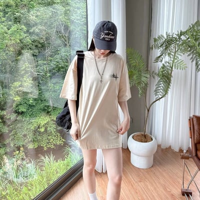 【現貨】噪點雙星光芒印花短T4