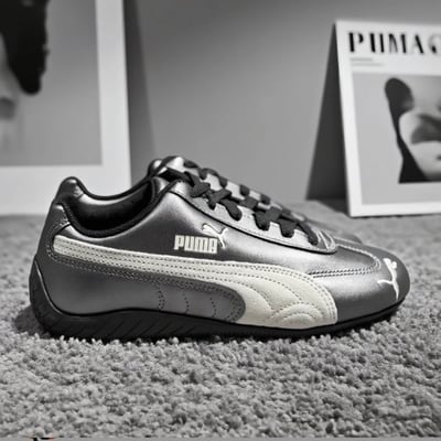 【熱門爆款】Puma SpeedCat Metallic Silver Grey 金屬灰銀 液態銀 復古賽車鞋|403689-023