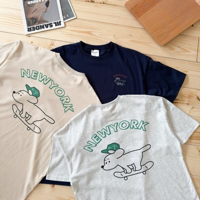 【現貨】NEW YORK滑板狗短T7