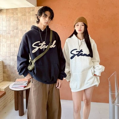 【現貨】stand立體貼布帽T2