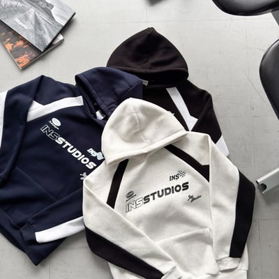 【現貨】INSSTUDIOS肩袖拼接帽T8