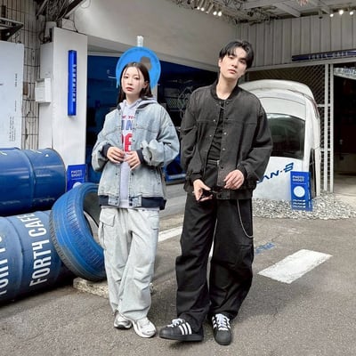 【現貨】廓型仿舊牛仔棒球夾克外套7