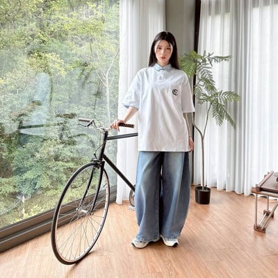 【現貨】哥德字刺繡口袋短T6