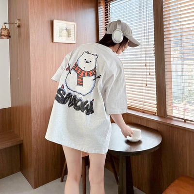 【現貨】SNOW 熊熊雪人塗鴉感印花短T2