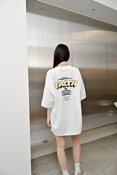 【SORONA® 涼感現貨】FAITH泡泡字地球印花短T2