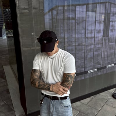 【質感必入】雙車線修身質感合身短T5