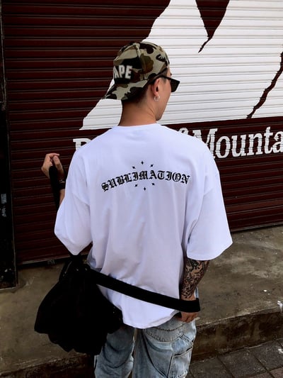 【現貨】美式歌德字印花短T1