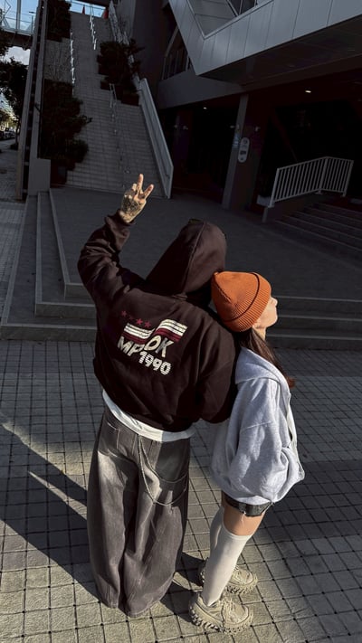 【現貨】街頭MPOK1990刷毛短寬連帽外套2