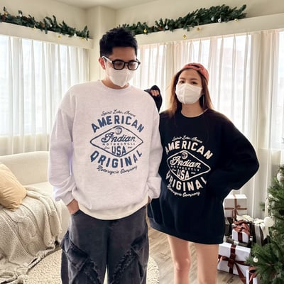 【現貨】AMERICAN 刷毛大學T9