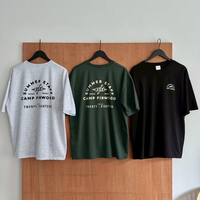 【現貨】露營獨木舟印花短T11