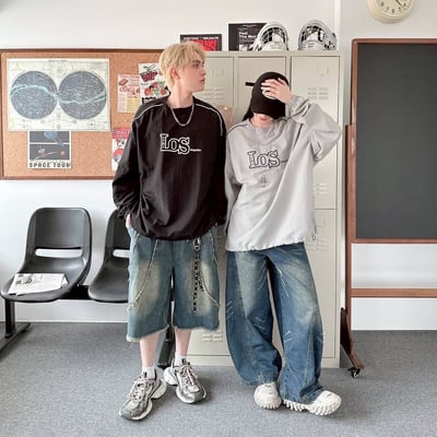 【現貨】LOS Angeles撞色滾線束口風衣6