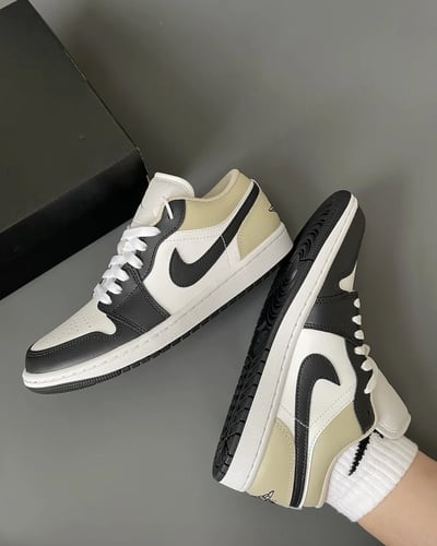 【現貨】Air Jordan 1 Low SE ”Black Toe Rattan“復古卡其｜553558-1535