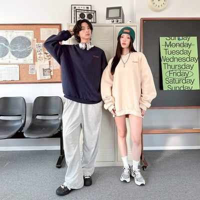 【現貨】日文零食刺繡印花大學T8