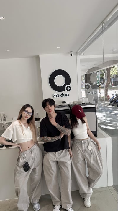 【現貨】壓褶重磅水洗寬版長褲3