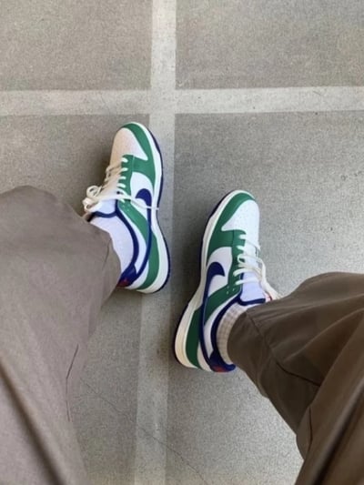 【現貨】Nike Dunk白綠藍勾 男款｜FQ6849-1412