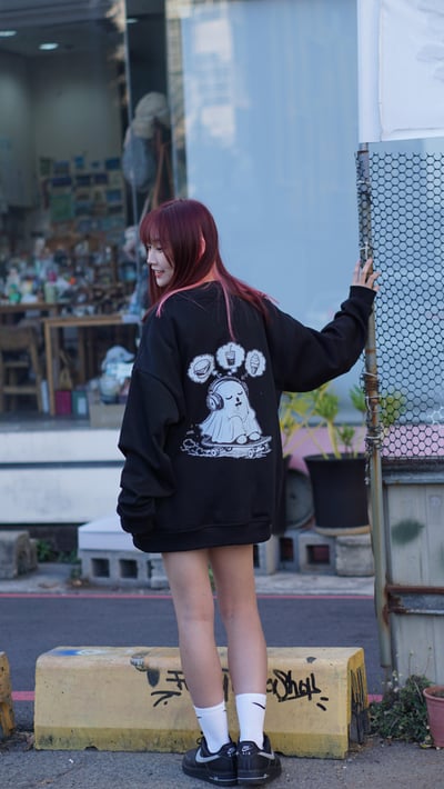 【現貨】貪吃滑板小幽靈牛奶絨大學T6