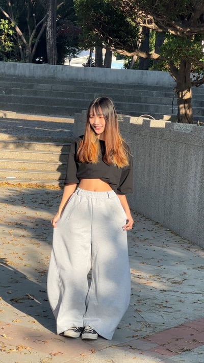 【爆款警告!!!】線條彎刀棉褲2