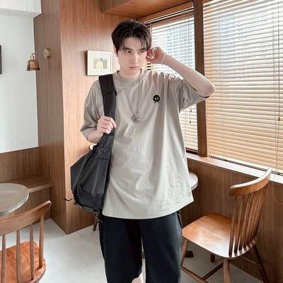 【SORONA® 涼感現貨】煤炭球刺繡短T6