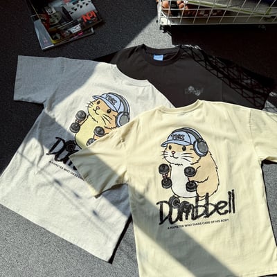 【現貨】dumbbell田鼠健身塗鴉感印花短T1