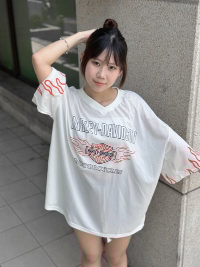 【現貨】HARLEY-DAVIDSON火焰網眼V領球衣4