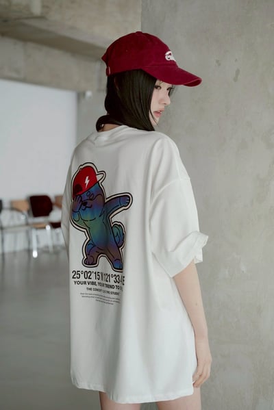 【現貨】閃電貓柴犬炫彩反光短T3