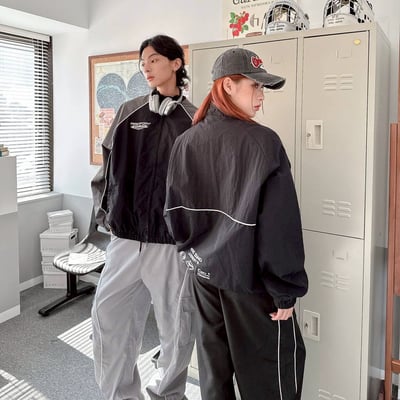 【現貨】PERCEPTION小立領拼接風衣外套9