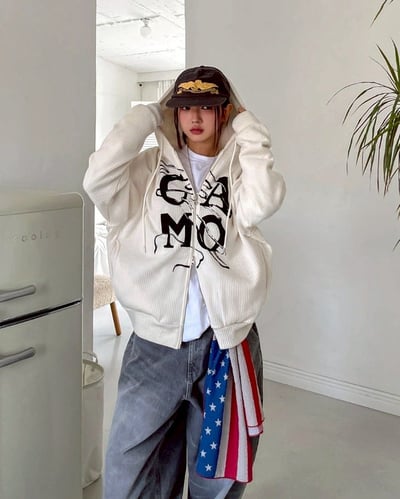 【預購】CAMO水墨抽繩連帽外套6