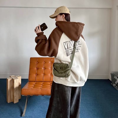 【現貨】VINTAGE撞色拼接連帽外套11