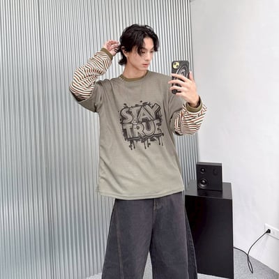 【現貨】STAY TRUE 噴漆華夫格印花短T6