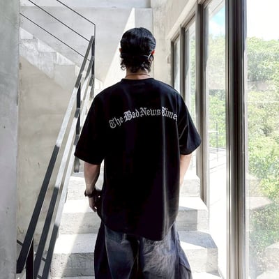 【現貨】The Bad News Gimes刺繡哥德字短T3