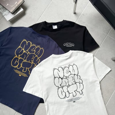 【現貨】NEW YORK CITY泡泡簍空英文字短T10