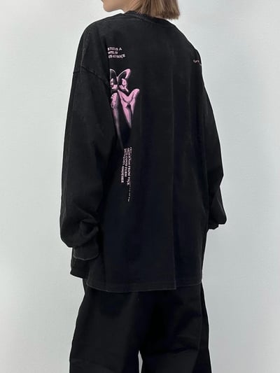 【現貨】噴墨蝴蝶長袖3