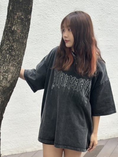 【現貨】地球街頭文字水洗寬T5