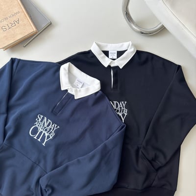 【現貨】刺繡英字撞色領POLO衫9