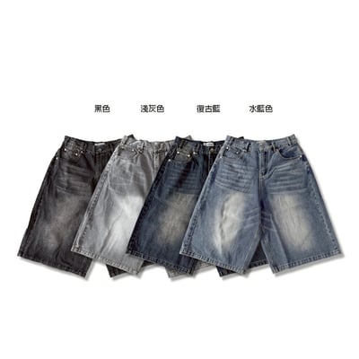 【現貨】韓式街頭水洗完美版型七分牛仔褲11