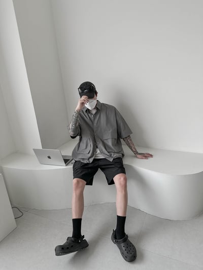 【現貨】大口袋機能短袖襯衫5