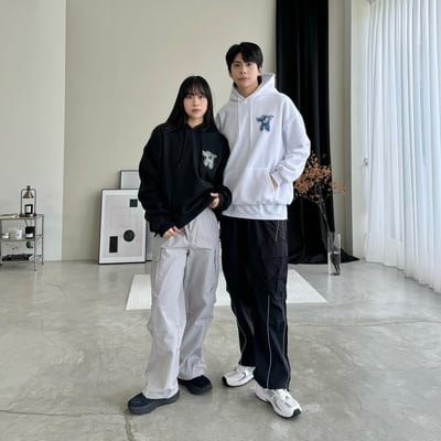 【現貨】賽車氣球狗狗刷毛帽T11