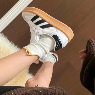 【爆款超殺折扣】ADIDAS SAMBA XLG 厚底 經典白黑復古德訓鞋｜IE13772