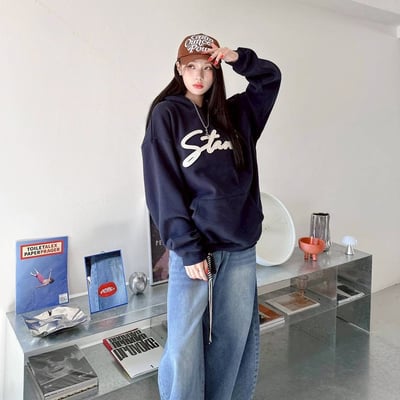 【現貨】stand立體貼布帽T4