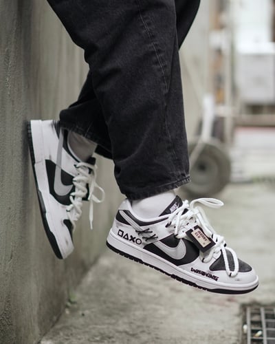 【訂製款】Nike Dunk Low 黑白解構玩家1