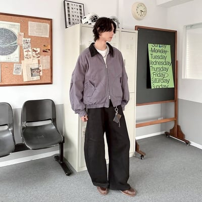 【現貨】斜紋布廓形鋪棉外套8