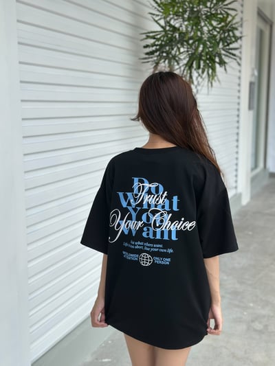 【現貨】Do What You Want 發泡草寫英字疊印短T12