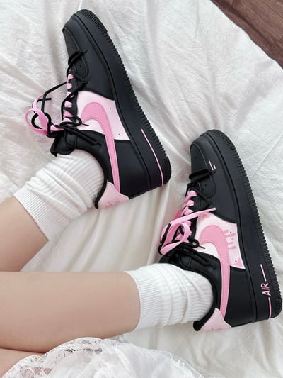 【吸睛爆表訂製款】Nike Air Force 1 粉黑陷阱6