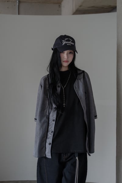 【現貨】哥德C字開襟插肩短袖罩衫4