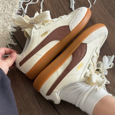 【新款!國外限定】Puma 9-T Suede 白棕 米咖 復古德訓鞋 ｜407608-015